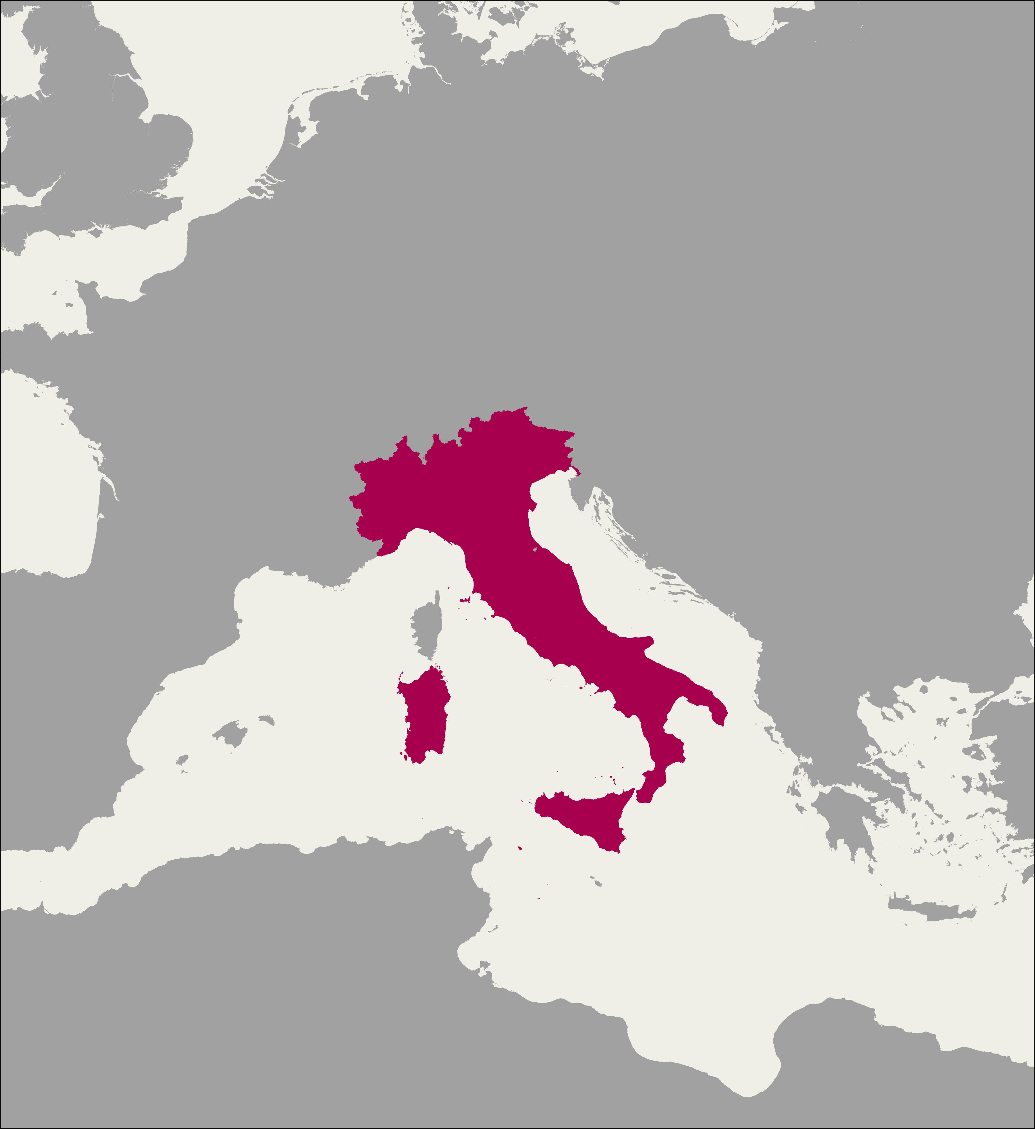 Italian Mission Map 1850